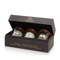 Набір свічок Woodwick Mini Fireside, Sand and driftwood, White teak, 3х85 г