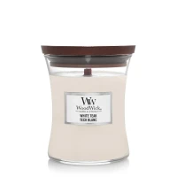 Ароматична свічка з ароматом сандалового дерева і дуба Woodwick Medium White Teak, 275 г