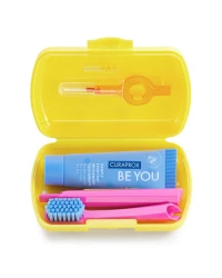 Доброжній набір Жовтий Curaprox Be You Travel Set