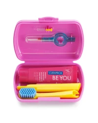Доброжній набір Рожевий Curaprox Be You Travel Set