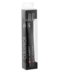 Набір з двох чорних зубних щіток Curaprox CS5460 "Ultra Soft" Duo Black, d 0.10 мм
