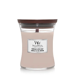 Ароматична свічка з ароматом ванілі та нотами морської солі Woodwick Mini Vanilla & Sea Salt, 85 г