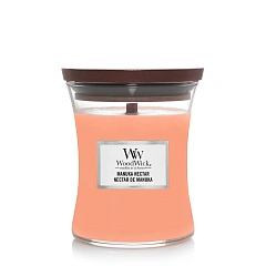 Ароматична свічка з персиком, медом і манго Woodwick Medium Manuka Nectar, 275 г