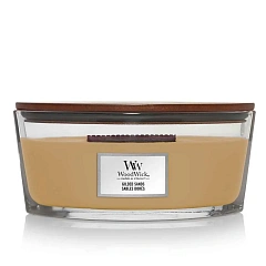 Ароматична свічка з ароматом інжиру та гваякового дерева Woodwick Ellipse Gilded Sands, 453 г