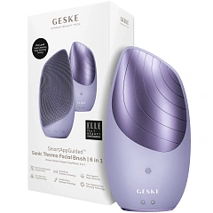 Електронна звукова термощітка для обличчя GESKE Sonic Thermo Facial Brush 6 в 1, фіолетова