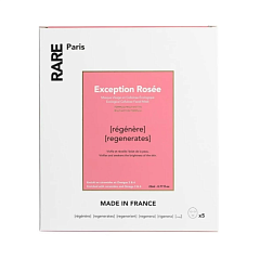 Набір з п’яти відновлюючих масок для обличчя RARE Paris Exception Rosée з церамідами, Омега 3 та 6 Exception Rosée Regenerating Face Mask