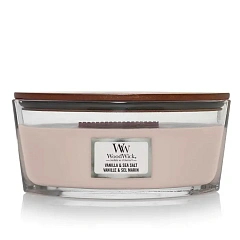 Ароматична свічка з ароматом ванілі та морської солі Woodwick Ellipse Vanilla Sea Salt, 453 г