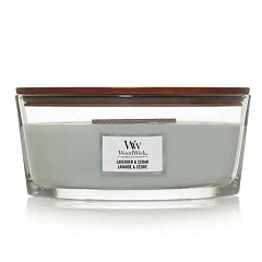 Ароматична свічка з ароматом кипариса, перцю і лимону Woodwick Ellipse Lavender & Cedar, 453 г