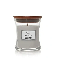 Ароматична свічка з ароматом кипариса, перцю і лимону Woodwick Mini Lavender & Cedar, 85 г