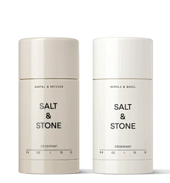 SALT & STONE Сет дезодорантов "Men's edition" с ароматом сандалового дерева и ветивера х нероли и базилик. Deodorant duo (Men's edition)