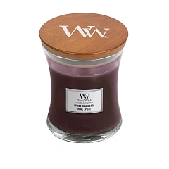 Ароматична свічка з ароматом ожини з корицею Woodwick Medium Spiced Blackberry, 275 г