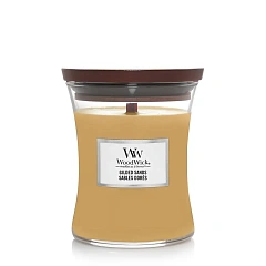 Ароматична свічка з ароматом інжиру та гваякового дерева Woodwick Medium Gilded Sands, 275 г