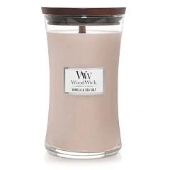 Ароматична свічка з ароматом ванілі та морської солі Woodwick Large Vanilla & Sea Salt, 609 г