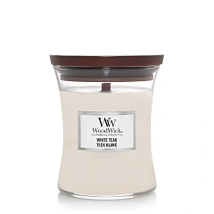 Ароматична свічка з ароматом сандалового дерева і дуба Woodwick Medium White Teak, 275 г