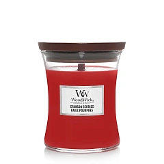 Ароматична свічка з нотами різдвяних ягід Woodwick Mini Crimson Berries, 85 г